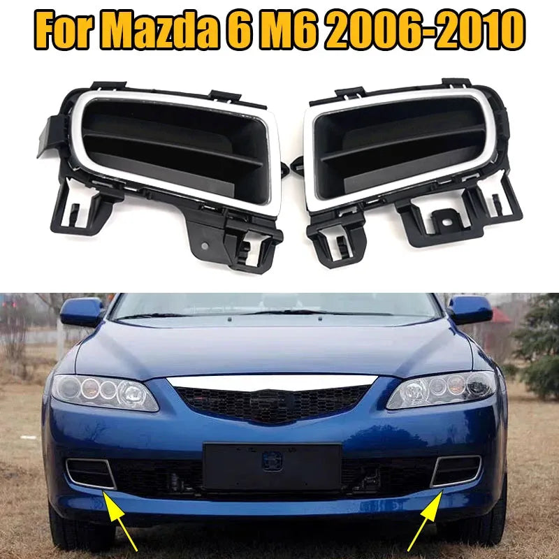 Left Right Front Bumper Grille Fog Lights Box Frame Front Bumper Air Network For Mazda 6 M6 2006 2007 2008 2009 2010