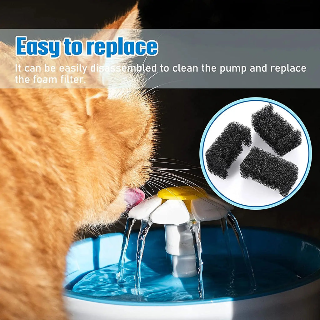 8PCS Sponge Filter for Cat Fountain Replacement Pet Fountain Foam Filter Sponge Foam Filter for Pet Dog Cat Fountain