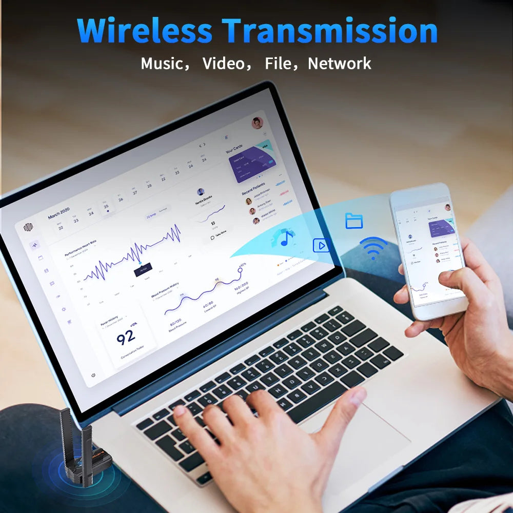 USB Bluetooth Dongle Driver Free 200M Bluetooth 6.0 Adapter for Windows 11/10/8.1 Mouse Keyboard Audio Receiver Transmitter