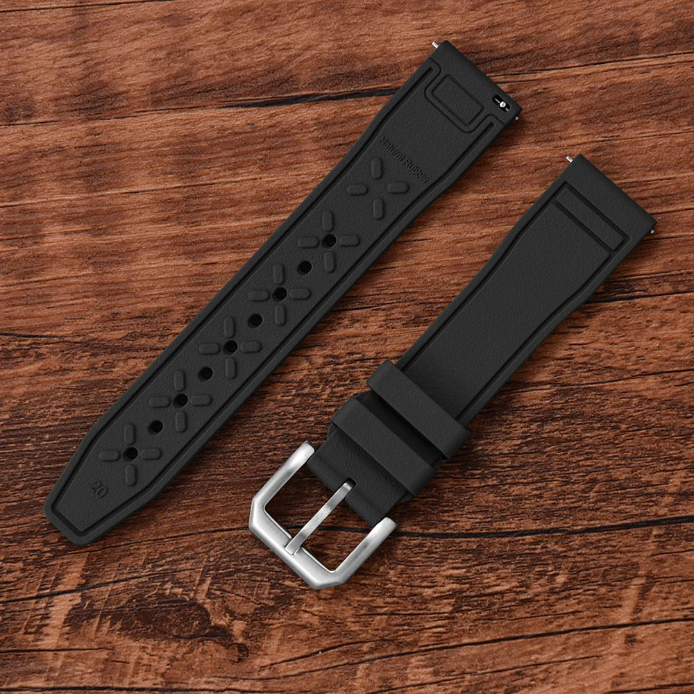 FKM Rubber Strap for IWC Big Pilot Mark Portugieser TOP GUN 20mm21mm 22mm Quick Release Strap Diving Sport Butterfly Buckle Band