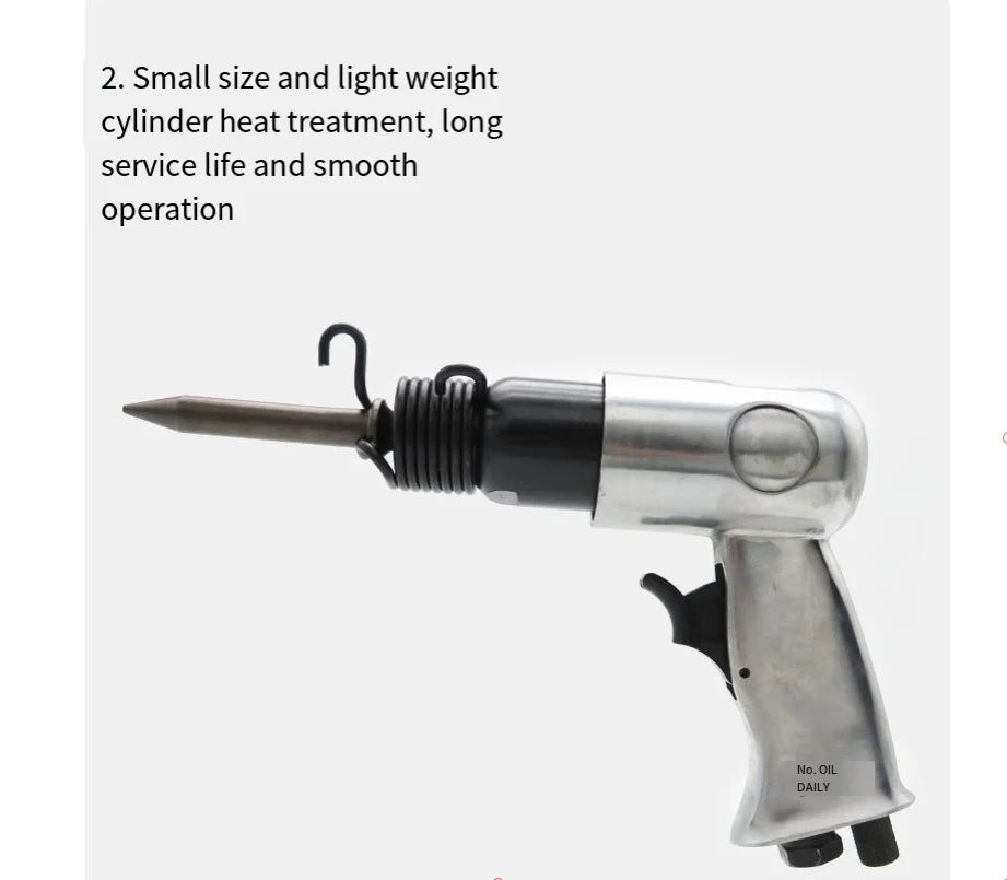 Heavy Duty Air Hammer with Round and Hexagonal Chisels 1/4'' Air Screw,4500rpm Pneumatic Chisel Hammer