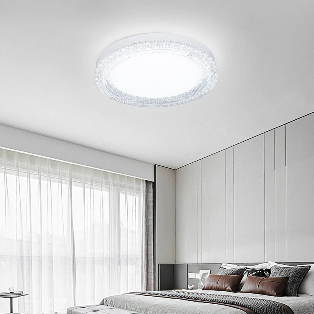 Modern Ultra Thin Crystal Ceiling light Round Ceiling Home Lamp Cool White Suitable for Balcony Kitchen Bedroom Light AC85-260V