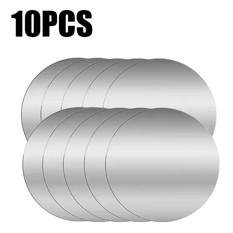 1-5PCS 8CM Magnetic Metal Plate Disk for Mobile Phone Tablet Universal Self Adhesive Iron Disk Patch Sticker for Magnetic Holder