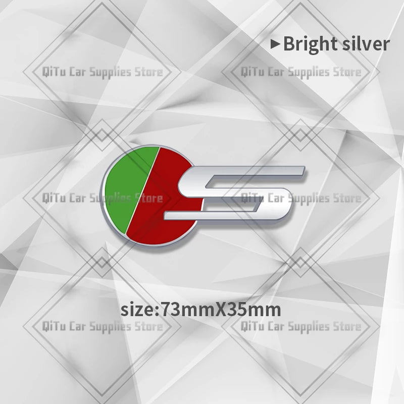 Zinc Alloy S R Sport Badge Car Body Trunk Emblem 3D Grille Sticker For F-Type F-Pace S-Type XFR XE XF XJ XK XJR XFR XEL XJS XJ6