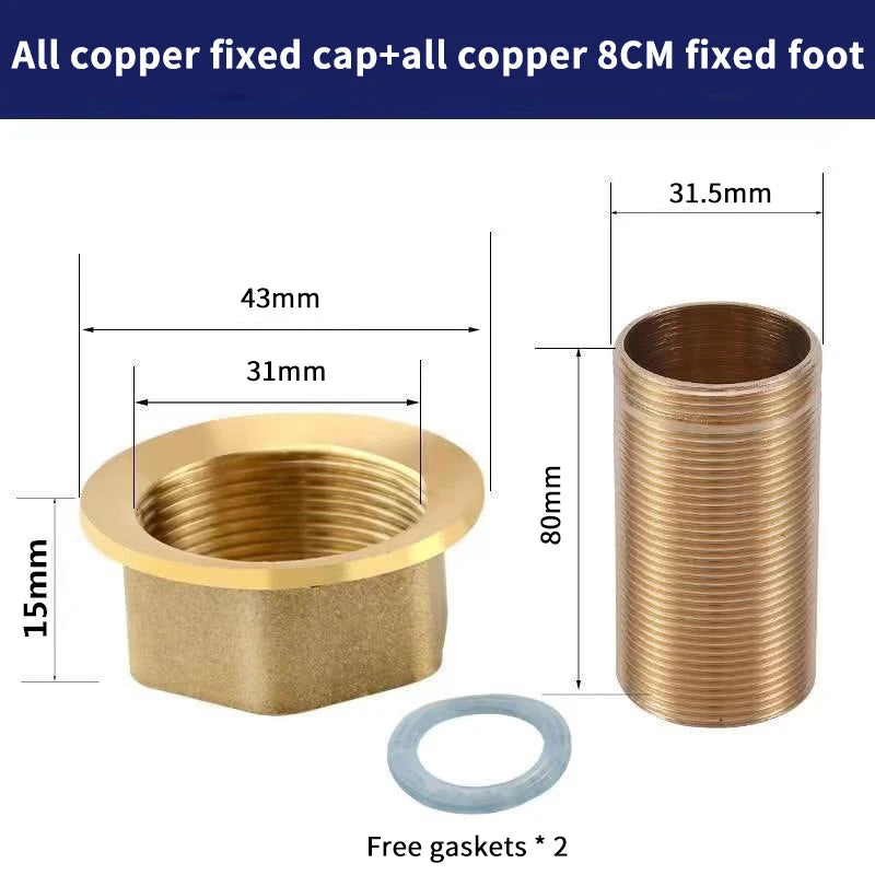 NEW Faucet Fixed Foot Screw Cold Hot Water Stainless Steel/Copper Pipe Nuts Tap Repair Nut Extension Herramientas Tools