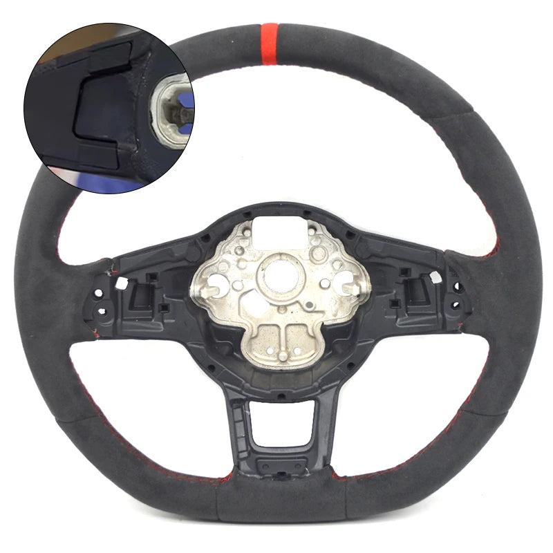 FOR Alcantara Steering Wheel Suitable for VW Golf 7 MK7 R GTI GTE GTD Passat B8 Tiguan MK2 Jetta with Shift Paddles, Car Access