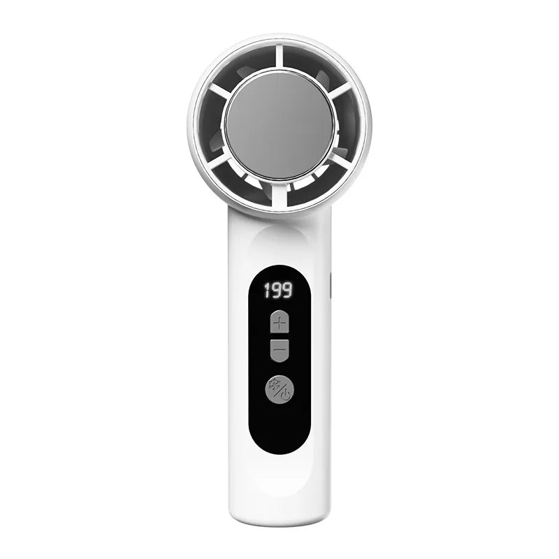 Handheld Portable Fan 199-Speed Desktop Fan USB Rechargeable Cooling Refrigeration Fan LED Display For Home Office Travel ﻿