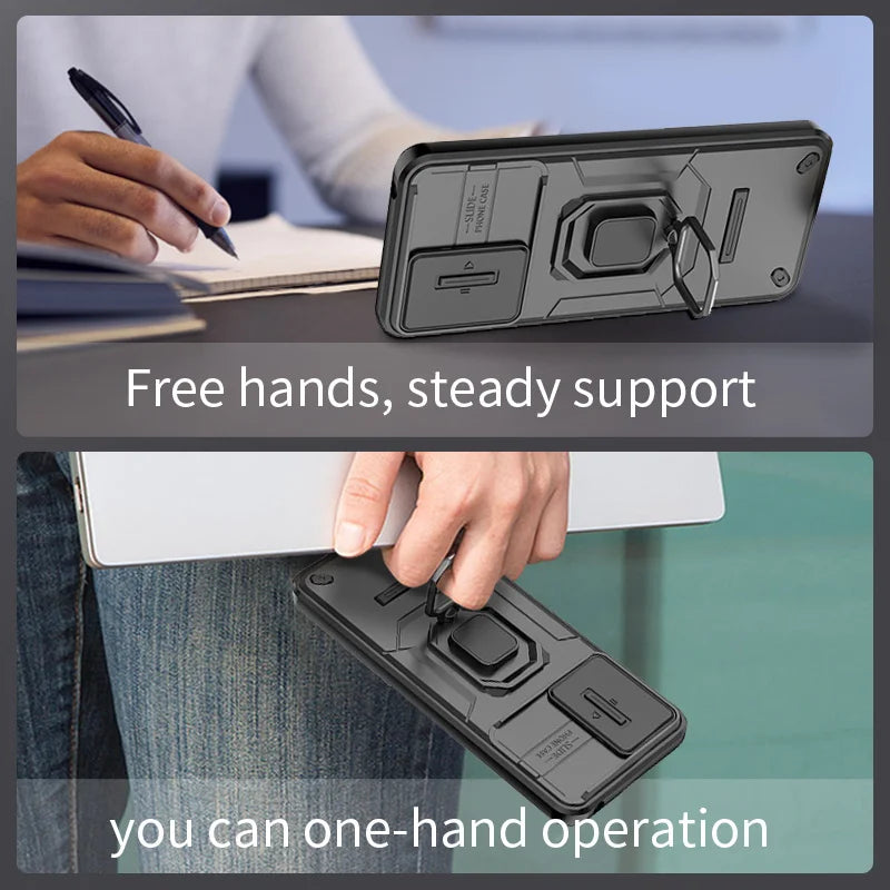 Armor Shockproof Case For Xiaomi Redmi 13 4G Redmi 13C 5G Protective Cover Ring Magnetic Holder Coque Fundas Capa