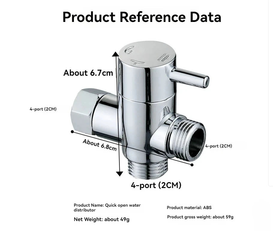 3 Way Shower Head Diverter Valve G1/2 Three Function Switch Adapter Connector Head faucet Bathroom Accessories 3 Way Shower Head