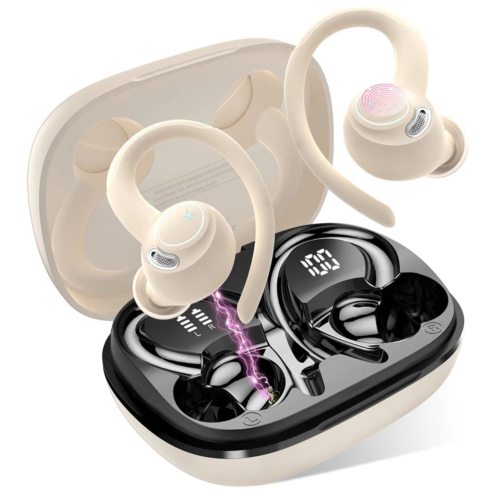 Wireless Sport Earbuds, 48H Battery, Hi-Fi Sound with Deep Bass, IP7 Waterproof for Running/Gym