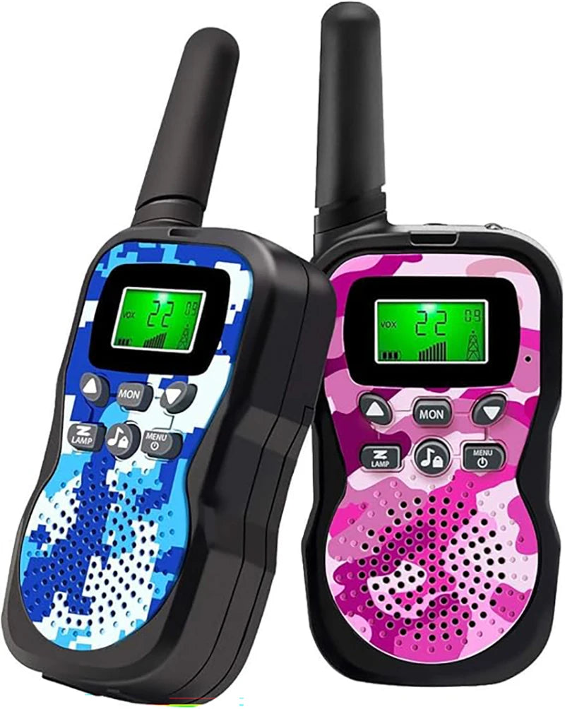 Kids Walkie Talkies with Flashlight and LCD Screen,3 Miles Range Walkie Talkies for Kids Outside Adventures Camping Hiking