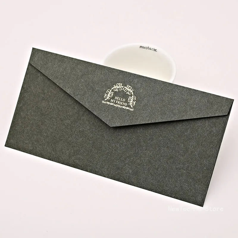 Vintage Gold Envelopes for Invitations Kraft Paper Gift Card Window Envelope Wedding Letter Set Mailer Stationery