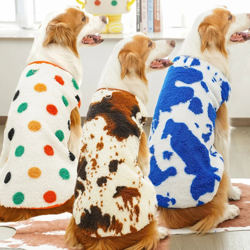 Autumn Winter Warm Dog Clothes for Small Dogs Cats Outdoor Soft Cozy Fleece Jacket Vest Coat Pet Medium Large Dogs Costume