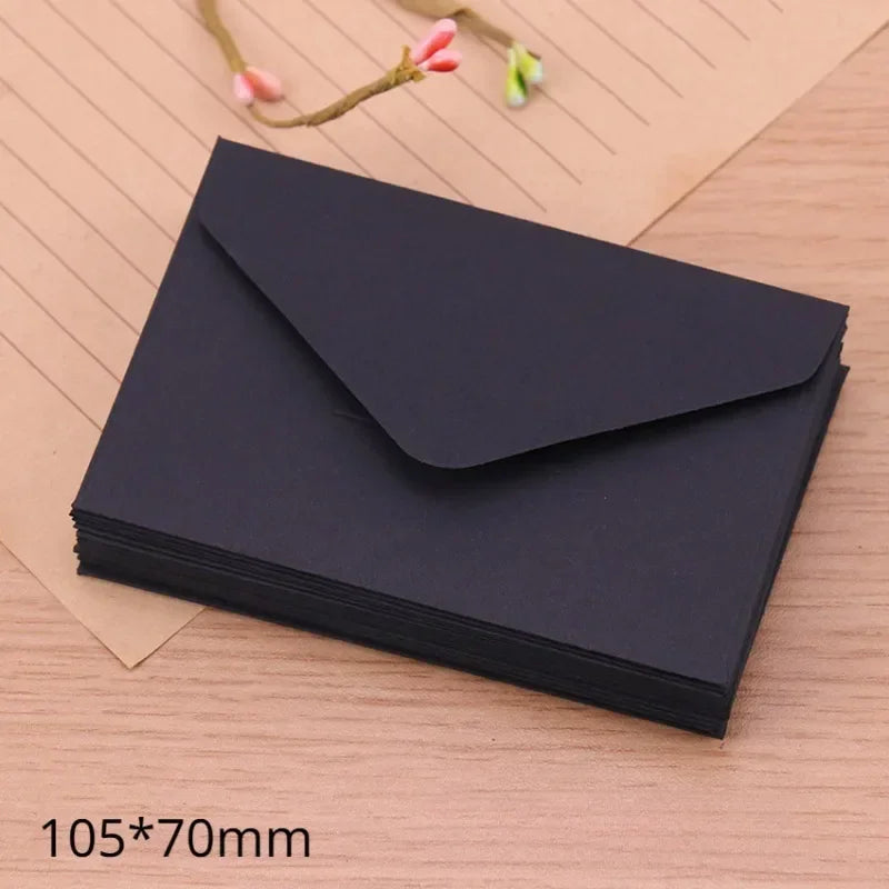 10-100 pcs Classical White Kraft Blank Mini Paper Window Envelopes Wedding Invitation Envelope Gift Envelope