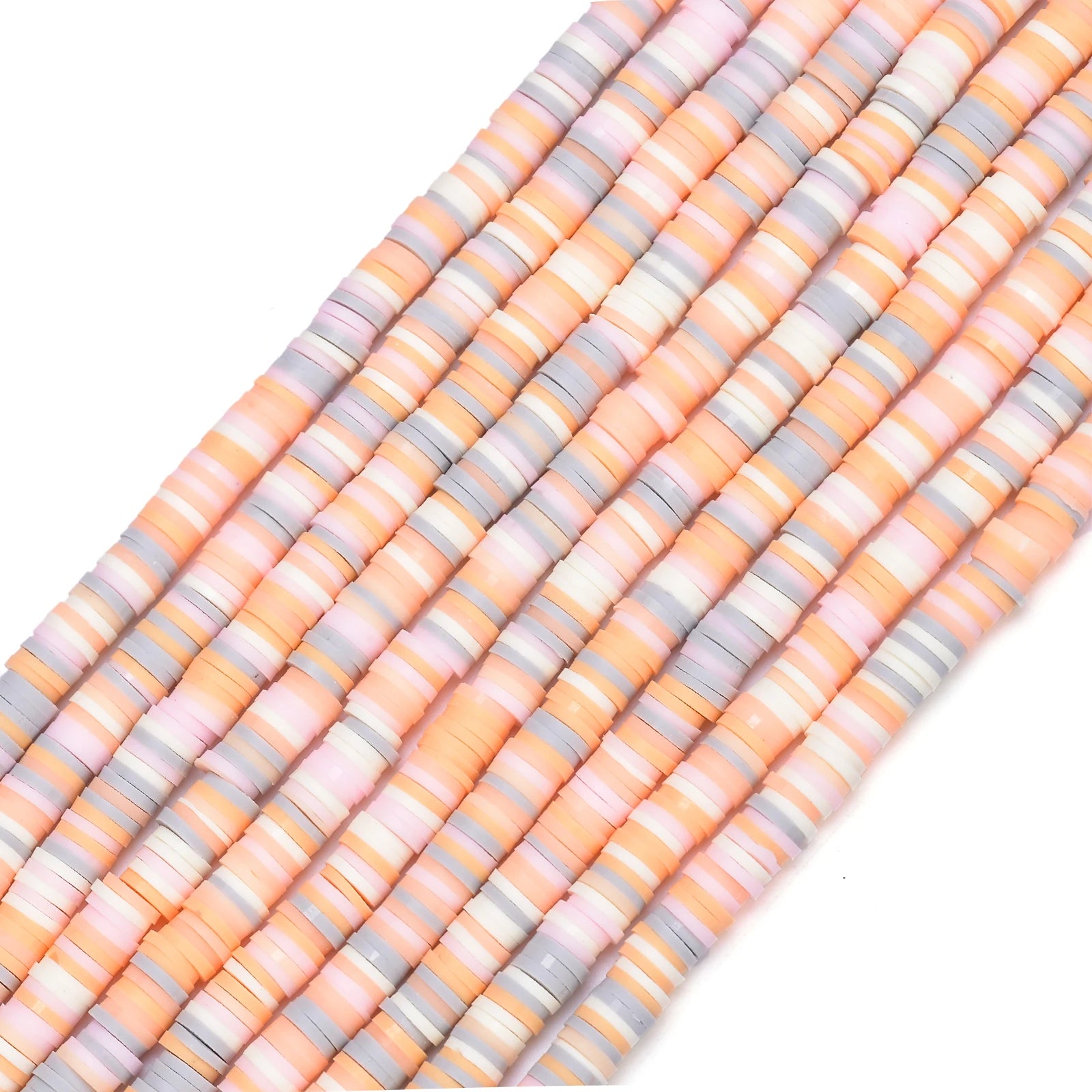 350pcs 6mm Flat Round Polymer Clay Beads Loose Spacer Beads for Jewelry Making DIY Needlework Bracelet Necklace Earrings