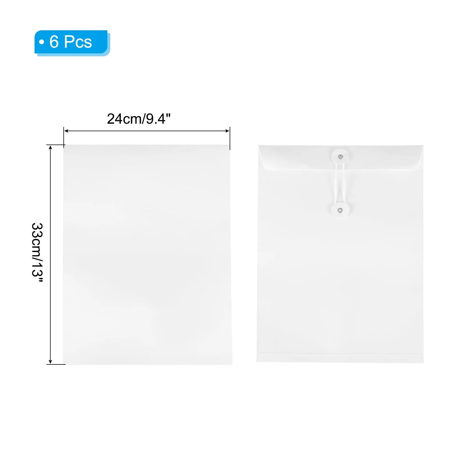 6/12Pcs Kraft Paper Envelope with String Tie Closure Vintage Envelopes File Folder Bag for Office Card Storage Document Organize