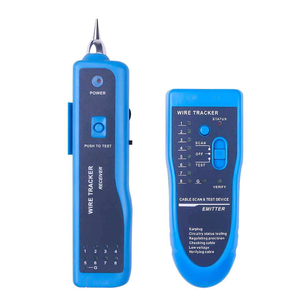 Kebidumei Ethernet LAN Network Cable Tester RJ45 RJ11 LAN Line Tester Finder Telephone Wire Tracker Receiver Network Tool Repair