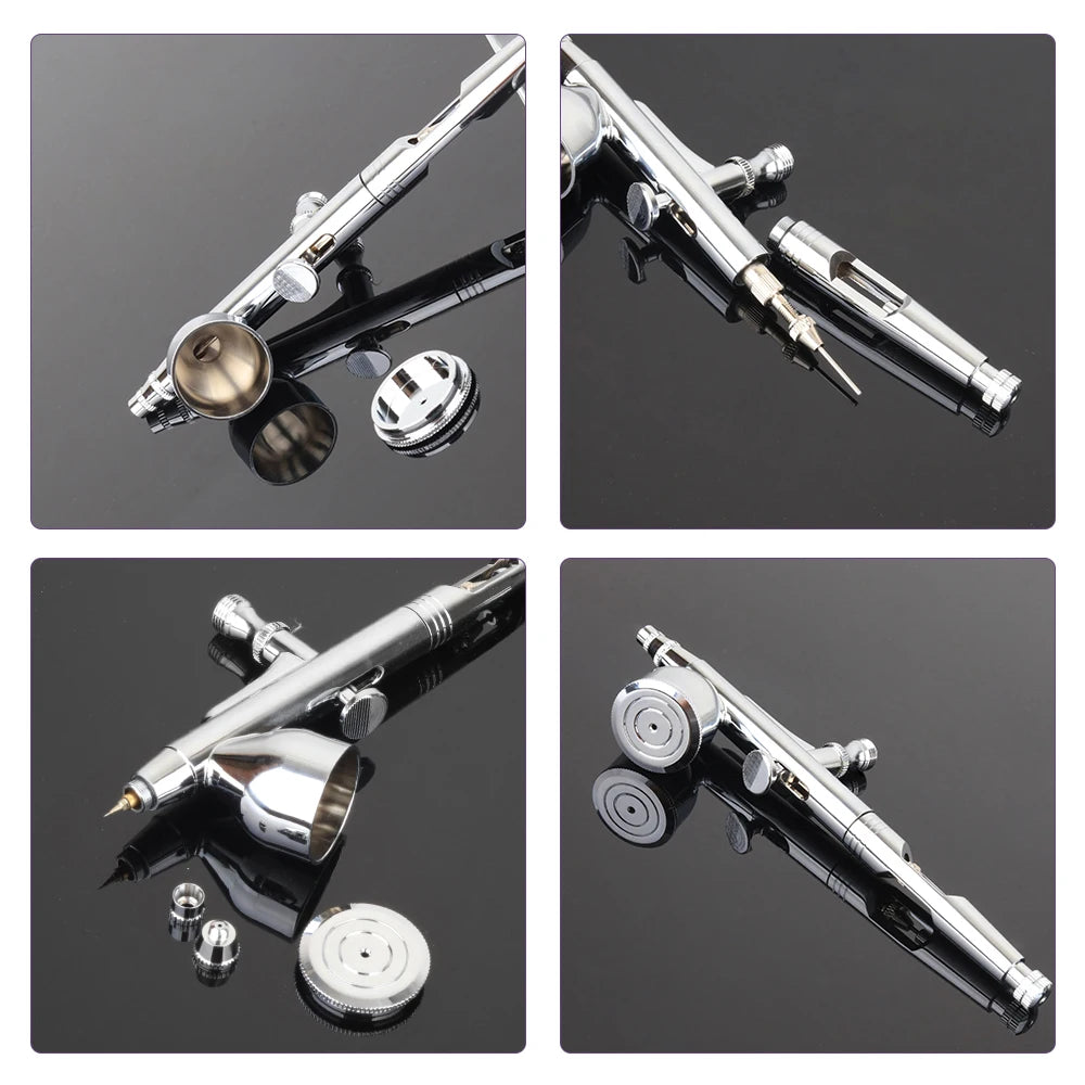Noiseless Cordless Air Brush Compressor Kit Replace Battery Super Works Airbrush Spray Gun Barber Art Design Beauty Care Tool