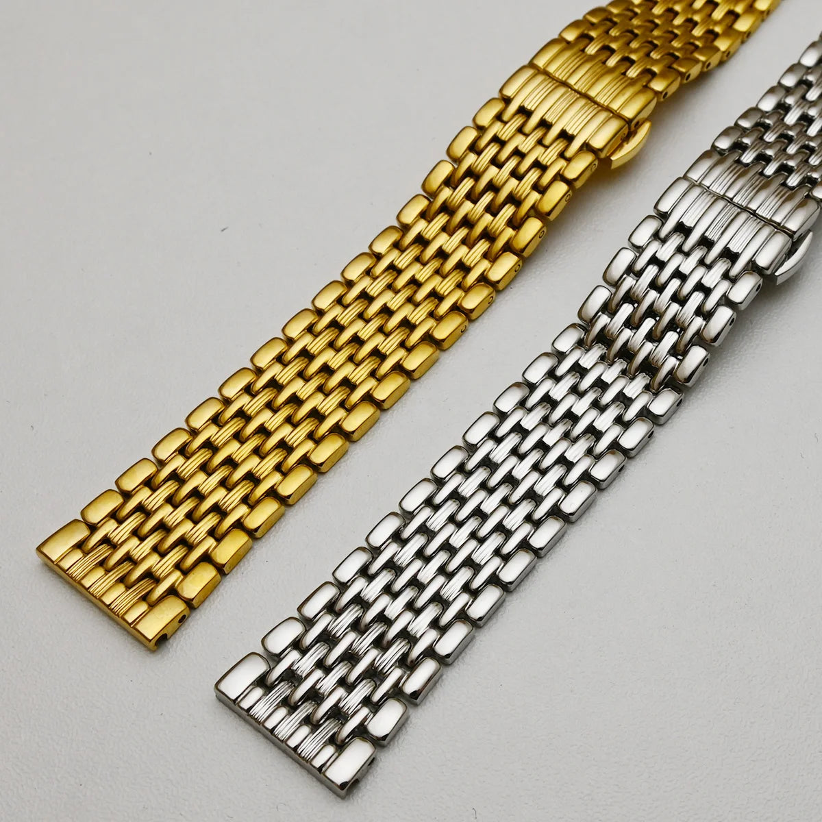 Stainless Steel Watch Band Strap 18mm 20mm 22mm Silver Gold Polished Mens Luxury Replacement Metal Watchband Bracelet for Tissot