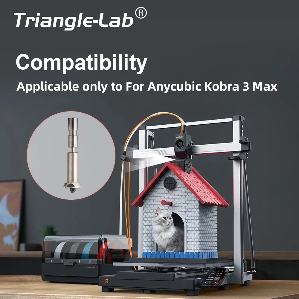 Trianglelab One-piece Nozzles For Anycubic Cobra3 Max Titanium Alloy Throat Integrated Nozzle 0.2/0.4/0.6/0.8mm For Cobra 3 Max