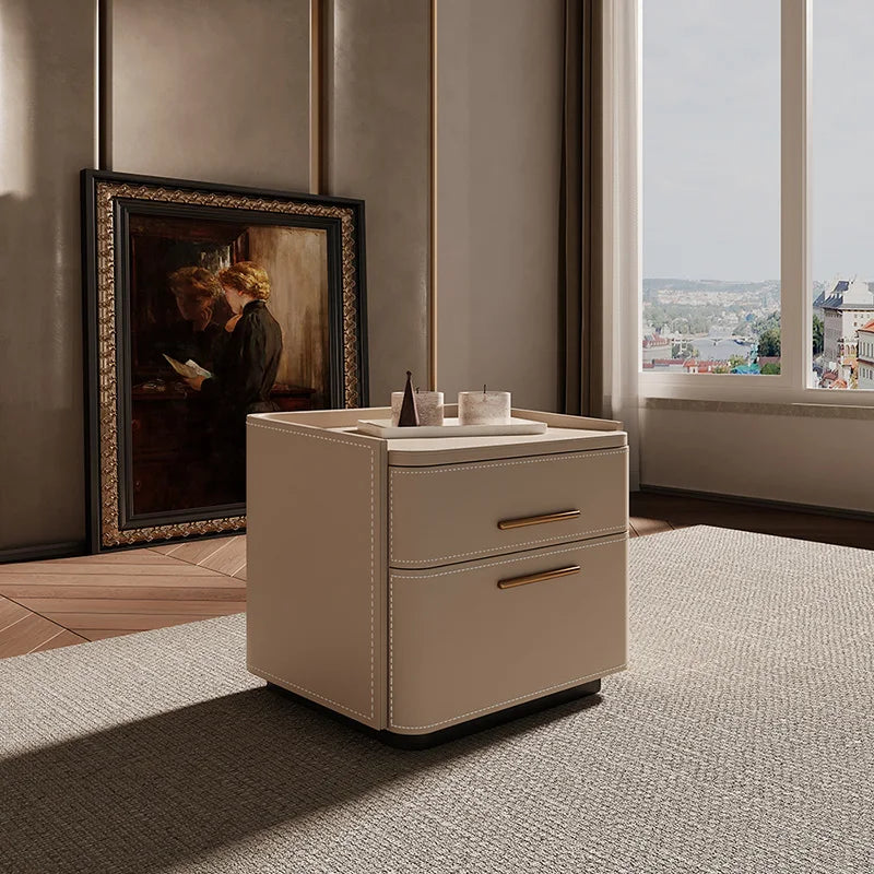 Luxury Storage Nightstand Aesthetic Simple Drawer Italian Bedside Table Trendy Nordic Mesitas De Noche Bedroom Furniture