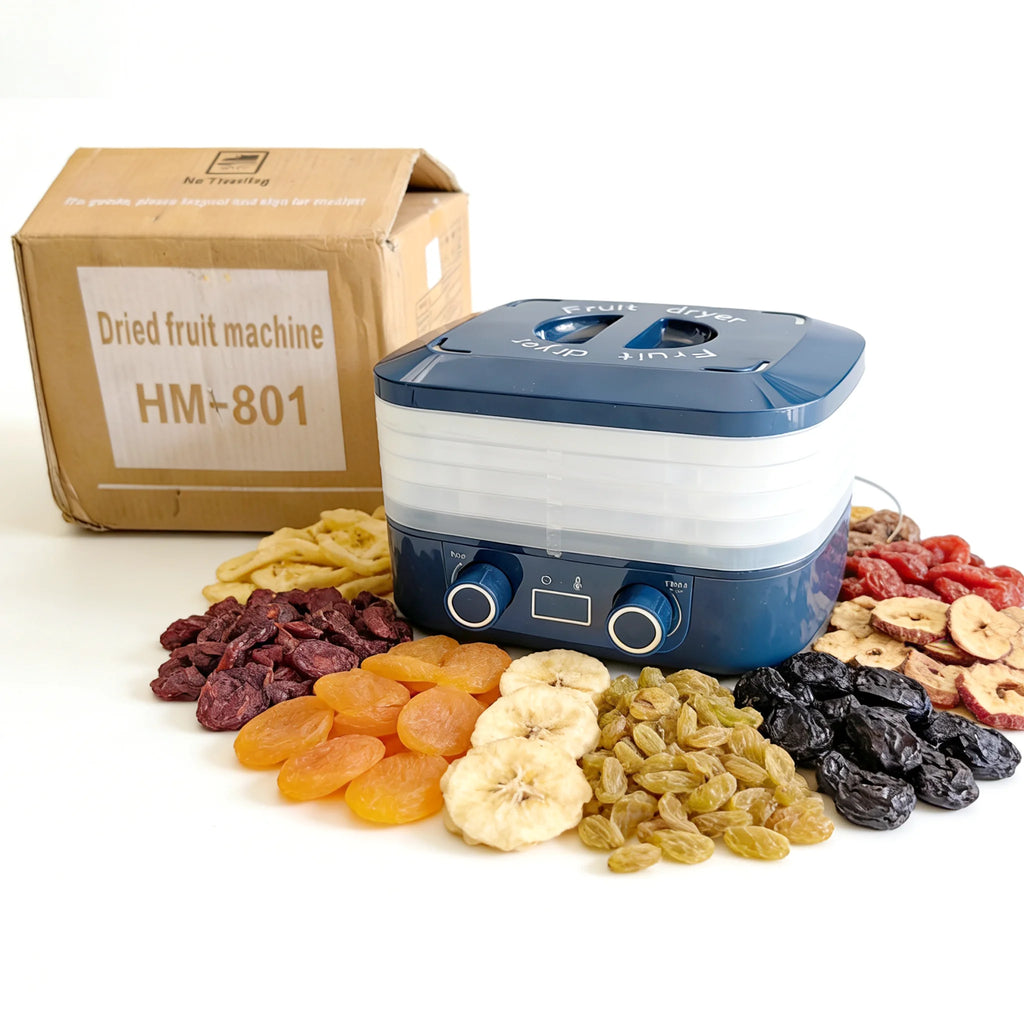 Food Dehydrator Fruit Dryer Drying Device 5 Layers Snack Herb Desiccator Pet Temperature 48Hours Long Lasting Thermos Adjustable
