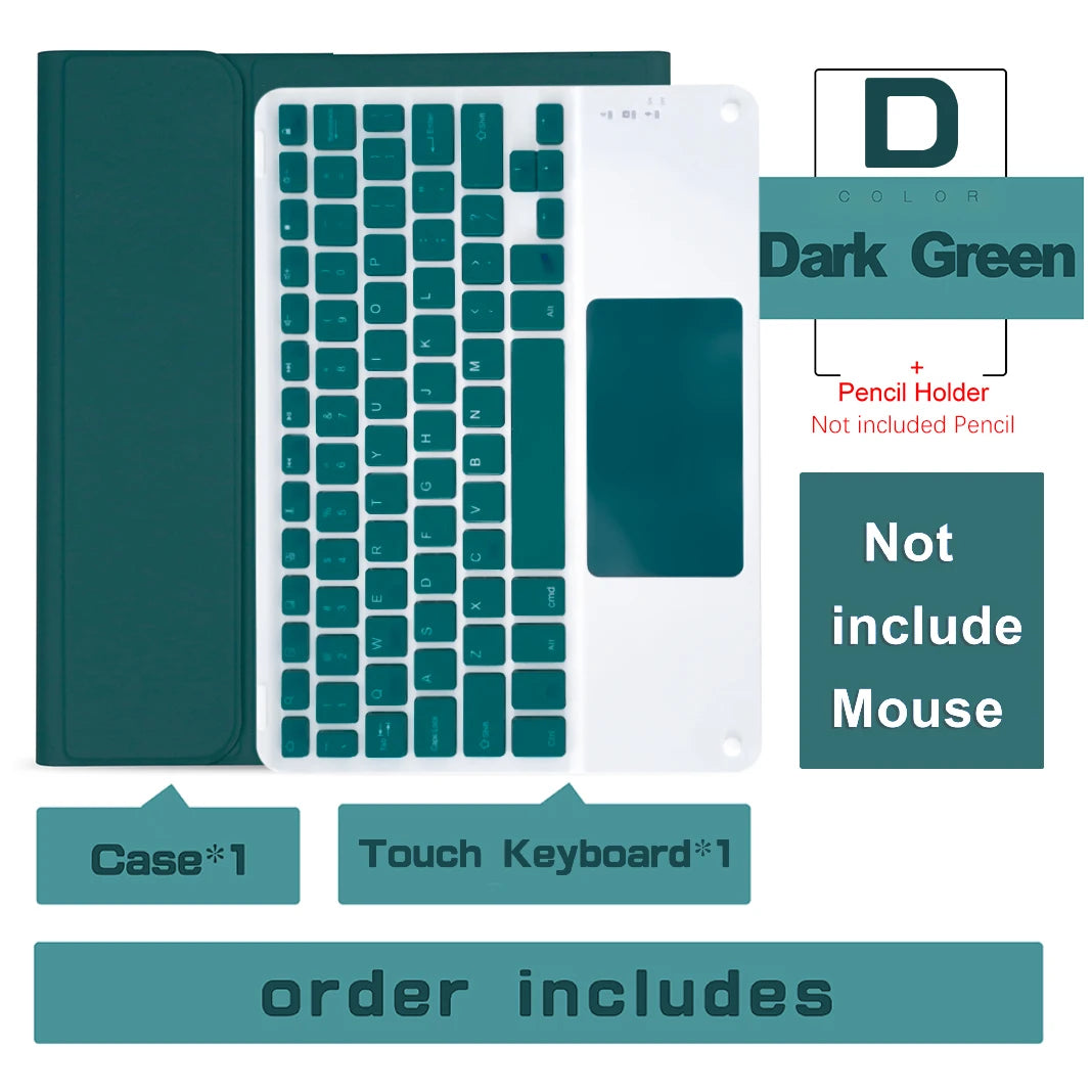 Keyboard Wireless Mouse Magic For iPad Pro 13 11 Case M5 M4 2026 M3 Air 13 11 5 4 10.2 9 8 7 Generation Case Bluetooth Keyboard