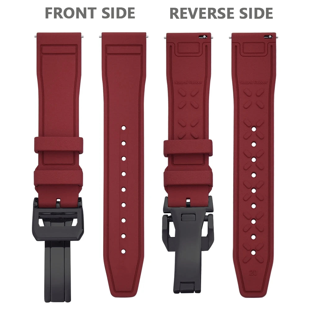 FKM Rubber Strap for IWC Big Pilot Mark Portugieser TOP GUN 20mm21mm 22mm Quick Release Strap Diving Sport Butterfly Buckle Band