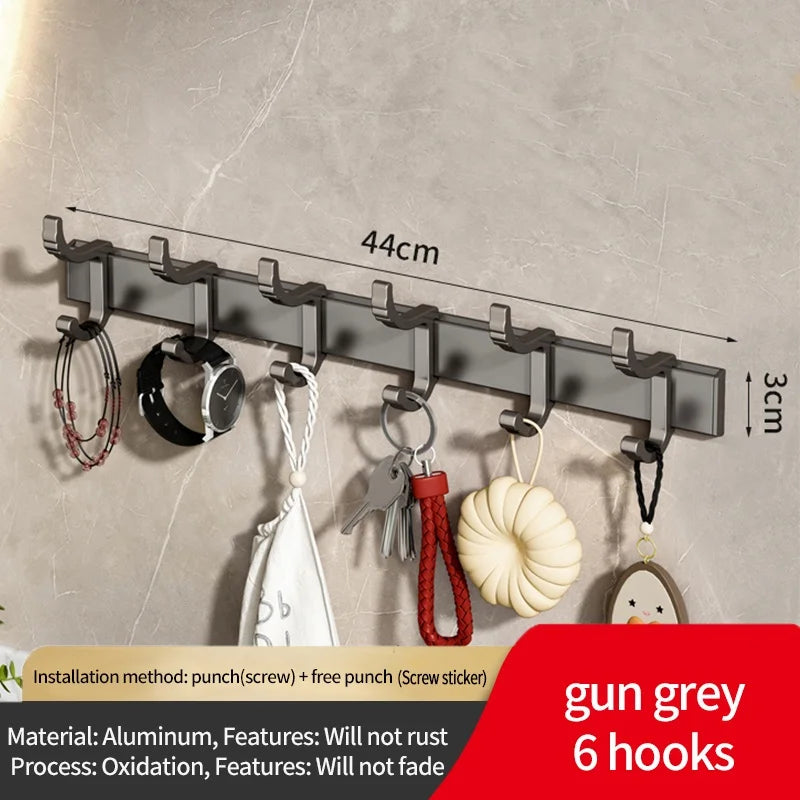 No Drill Upgrade: Adjustable Width and Thickness, Portable Bathroom Hook, Door Hooks, Clothes Hook for Kitchen and Bathroom
