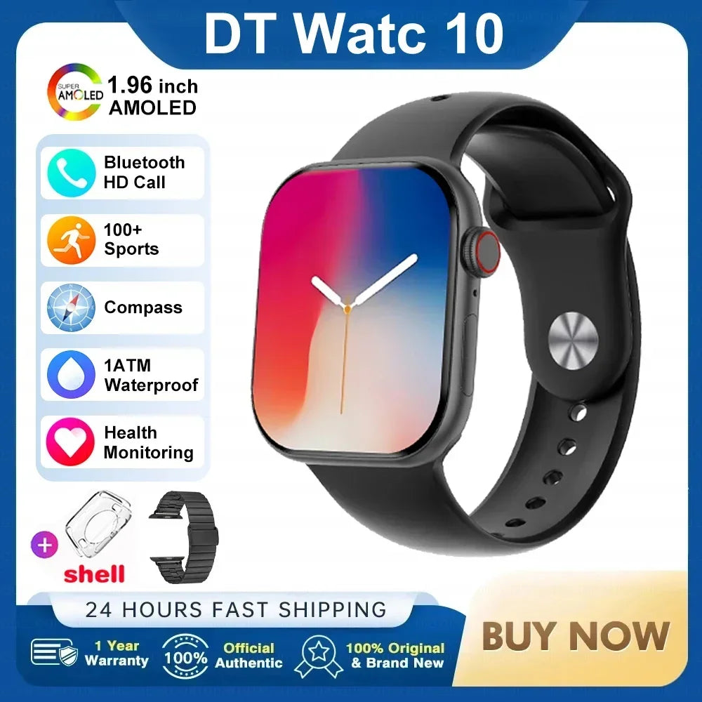 New DT Watch 10 Smartwatch 16GB Large Memory NFC 3D Stereo Vision Compass Muiti-Sport Mode Waterproof Bluetooth call Smartwatch