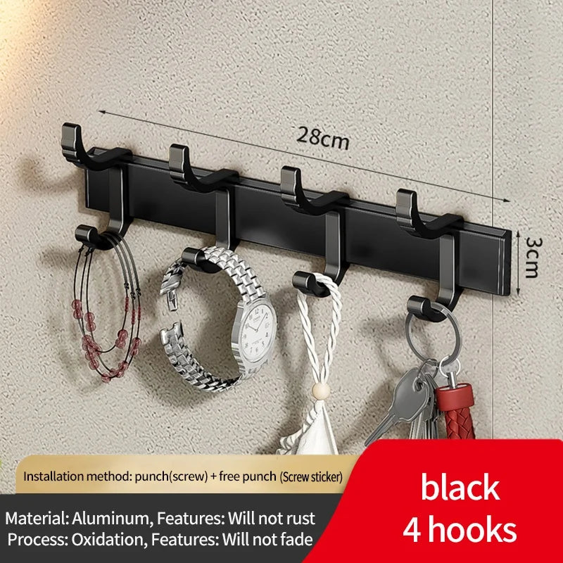 No Drill Upgrade: Adjustable Width and Thickness, Portable Bathroom Hook, Door Hooks, Clothes Hook for Kitchen and Bathroom