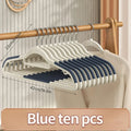 10-piece home clothes hanger set, double hook anti-slip design, reusable, for drying clothes, wet clothes, and wardrobe storage