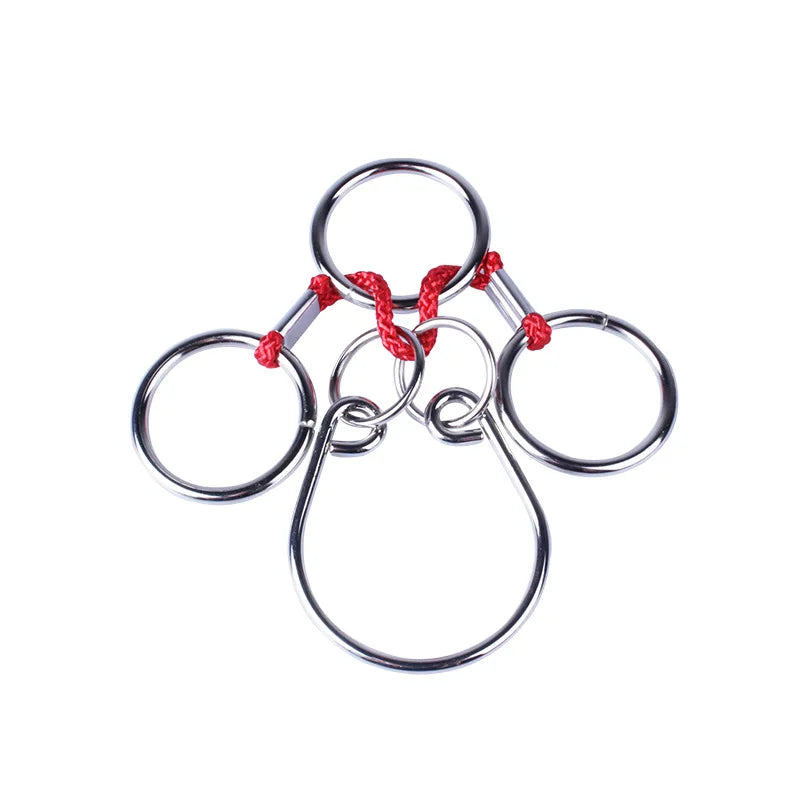 Classic Intelligence Metal Wire Puzzle Baffling Brain Teaser Magic Rings Puzzles Game for Adults Children