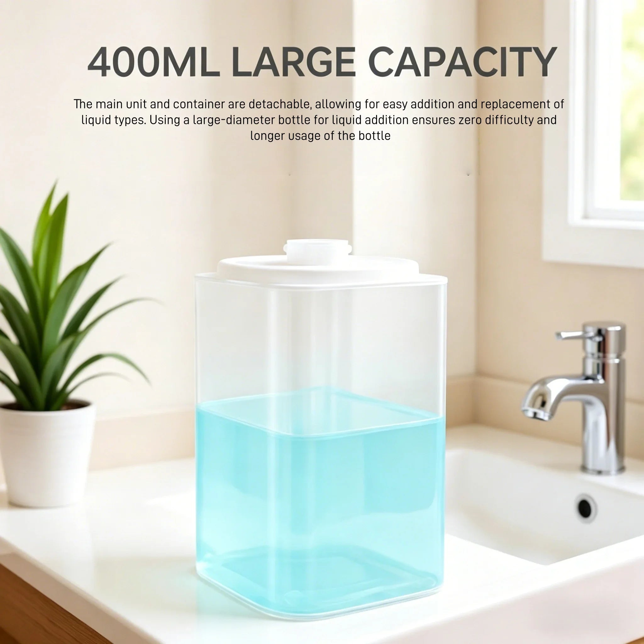 Automatic Electric Foam Soap Dispenser Touchless Sensor Hand Sanitizer Dispenser Infrared Induction for Home Bathroom Kitchen