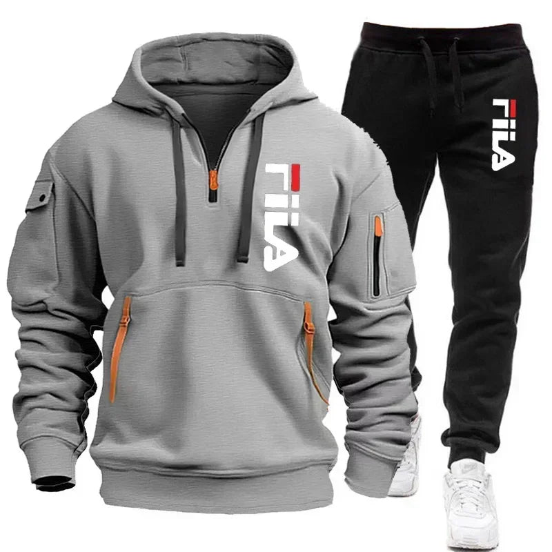 Men's hoodie set, a two-piece set of comfortable and fashionable top and casual sport pants