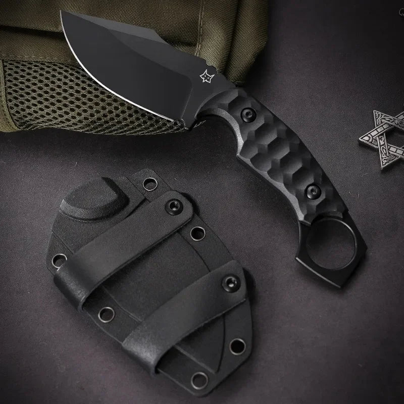 New Fixed Blade Knfie Sheath NioLox Steel Knife Fiberglass Handle Outdoor Knife EDC Camping Knife