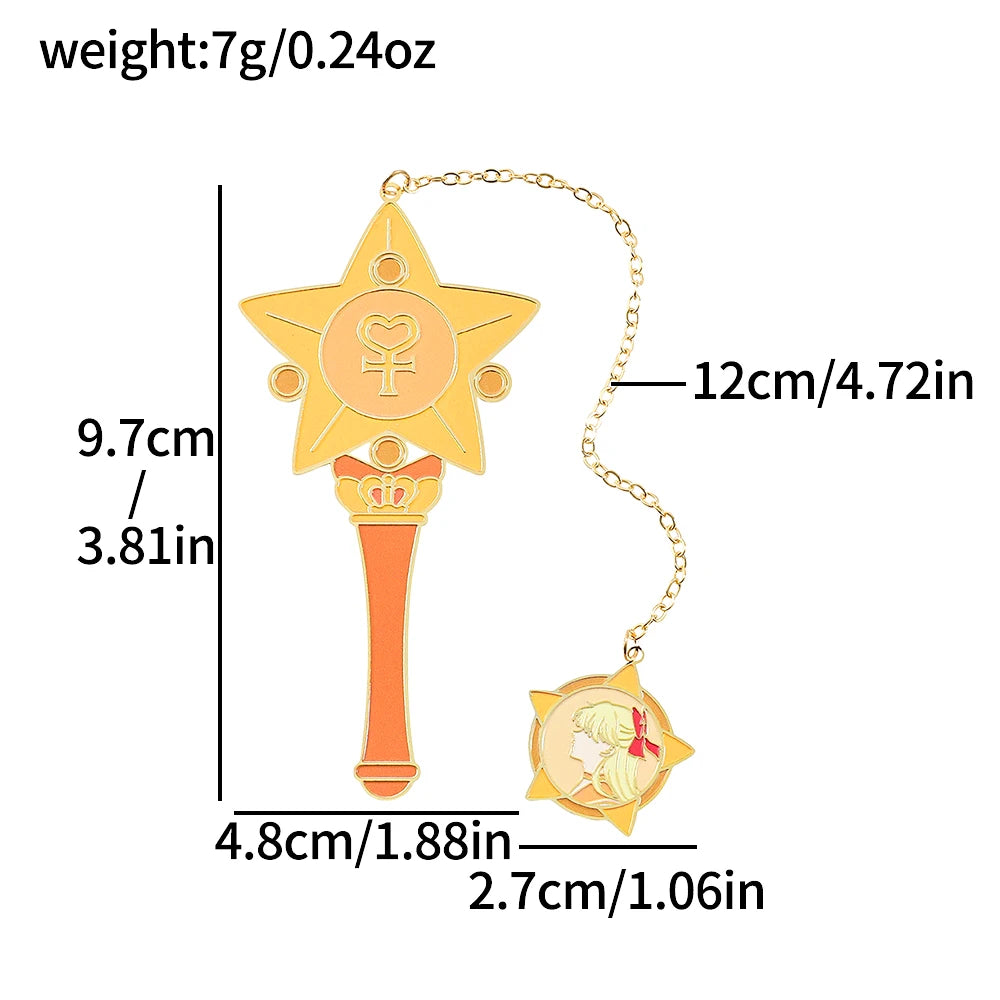 5 Style Beautiful Girl Soldier Book Mark Anime Girl Fan Collection Metal Bookmarks Gift for Book Lovers Women Reading Marker