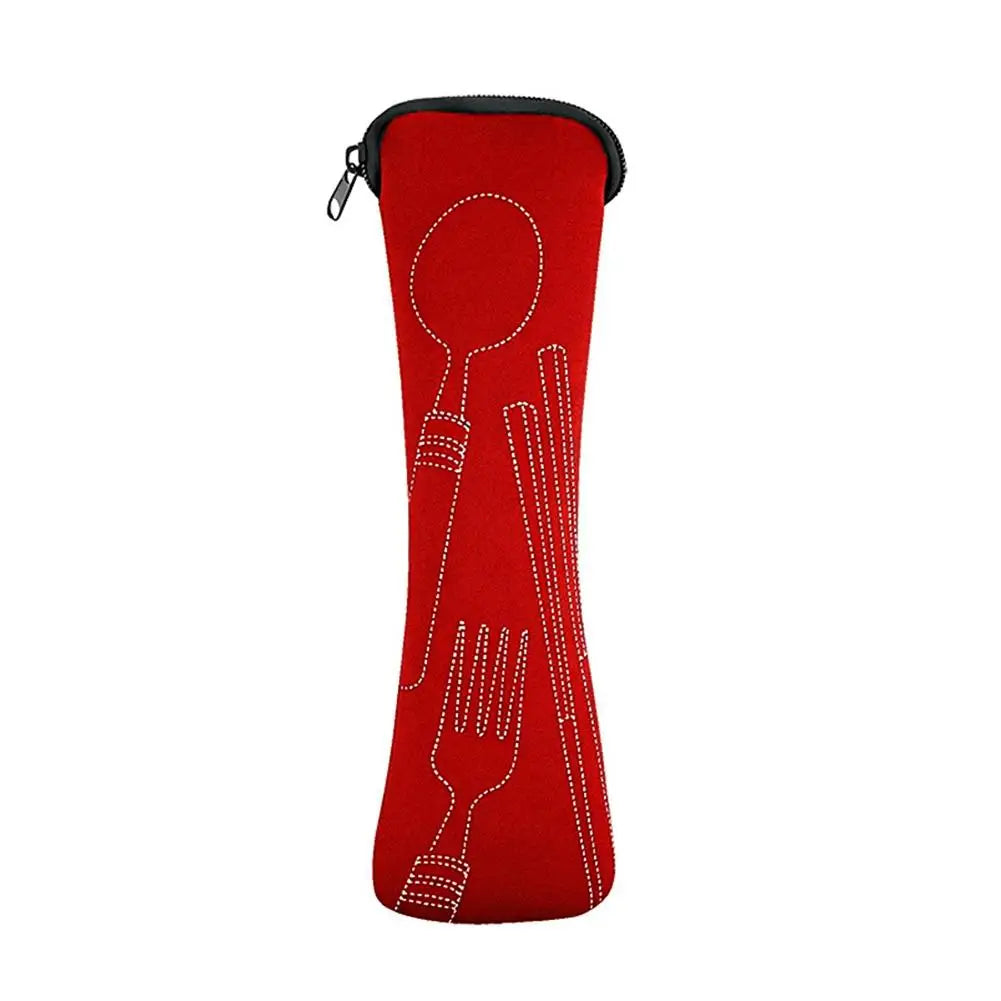 Cutlery Storage Bag Travel Fork Spoon Chopsticks Stainless Steel Cutlery With Case Pouch Fork Spoon Chopstick Case