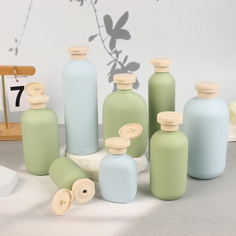 100ML-500ML Foaming Soap Dispensers Refillable Bottles Flip Lotion Bottles Avocado Green Plastic Shampoo Shower Gel