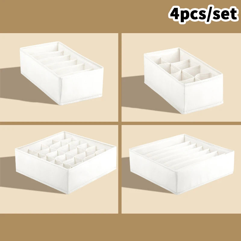 〔White〕Drawer Underwear Socks Bra Storage Box Clothes Storage Organizer Underwear Bag Wardrobe Box Cabinet Drawer Organizer