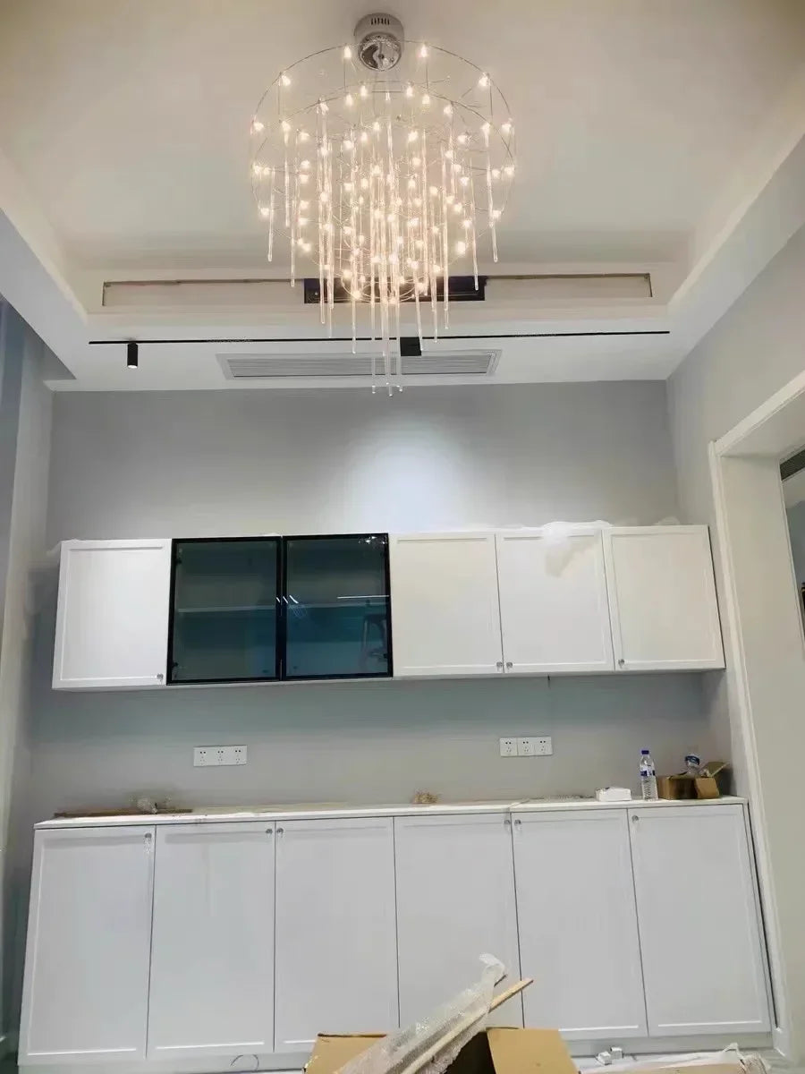 Italian living room pendant light modern creative villa hall starry sky light clothing store firefly pendant light