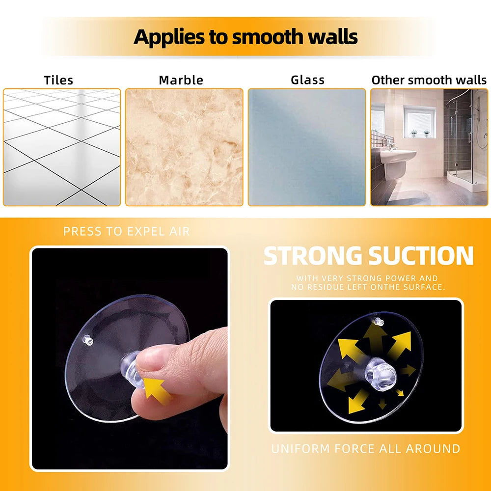 30pcs Plastic Clear Sucker with Holes Strong Suction Cups for Glass Window Wall Hook Hanger Home Decor Kitchen Bathroom 25-40mm