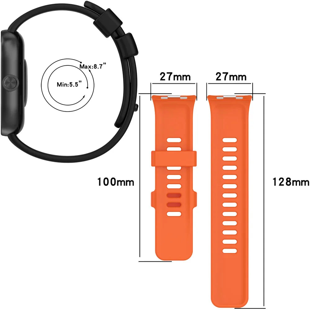 Silicone Band Strap Replacement For Redmi Watch4 5 Bracelet Wristband for Mi Band 9Pro 8Pro Silicone Sport Watchband Accessories