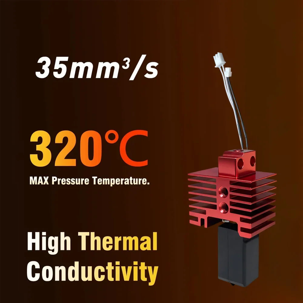 For Bambu Lab P1S Hotend Complete Assembly Upgrade Hardened Steel Extruder Kit For X1 X1C P1P P1S Fan Nozzle X1 Carbon Hot End