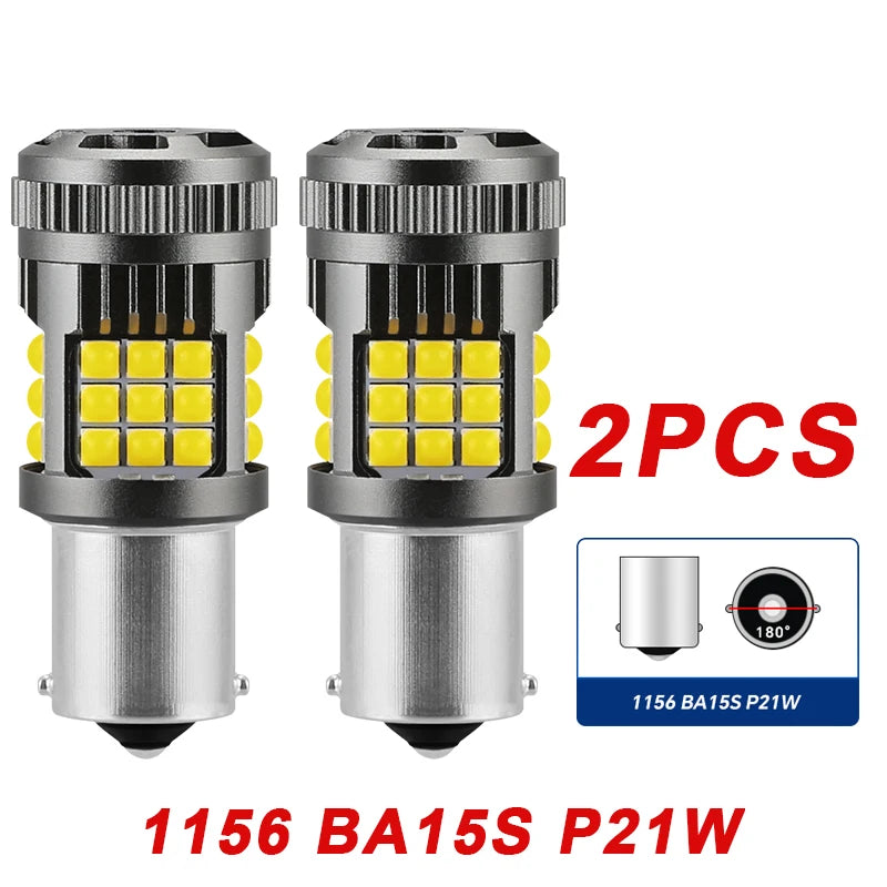 Yirui 2pcs Automobile Accessory LED Canbus 3030 36SMD Turn Signal Light Anti-strobe 1156 1157 7440 7443 With Fan Tail Brake Bulb