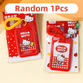 Genuine Sanrio Hello Kitty Slide ID Tag Name Identity Badge Holder Reel Working Permit Case Staff Employee Pass Work Card Gifts