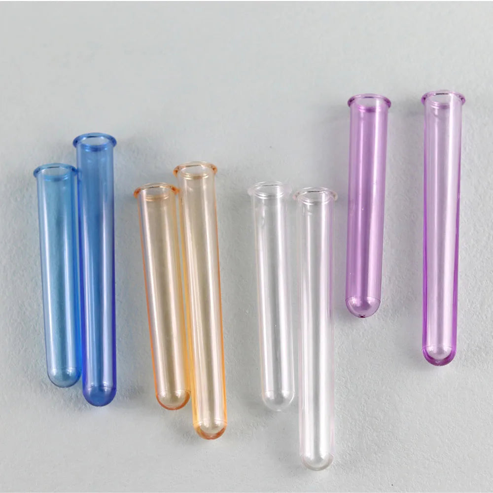 5pcs Flowers Test Tube Vase Acrylic Glass DIY Home Decor Plaster Resin Clear Display Stand Plant Incubator For Hydroponic Making