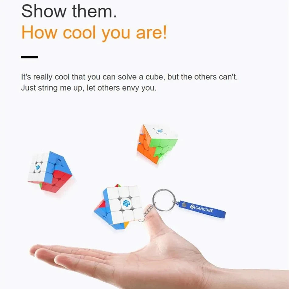 GAN328/330 Keychain Cube 3x3x3 Puzzle Magic Cube 3x3 Speed Cubes Gan Cubes Key Chain Mini Cubo Magico Profissional Toys