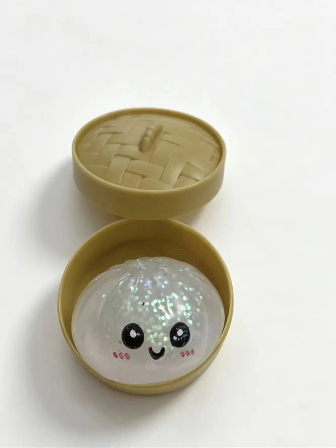 Simulation Dumpling Squishy Rebound Soft Squeeze Stress Ball With Bamboo Steamer Box Anti-Stress Toy Sensory For Creative Gift
