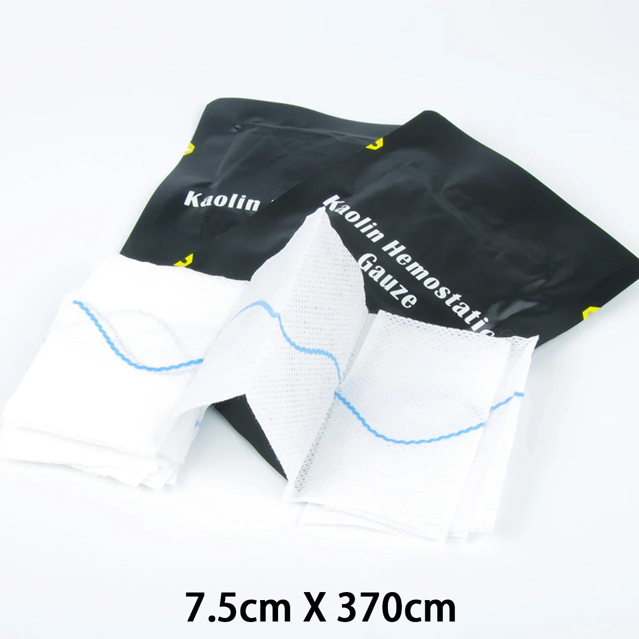 1.5/3.75M Hemostatic Kaolin Gauze Combat Emergency Trauma Z-Fold Soluble For Ifak Tactical  First Aid Kit Medical Wound Dressing